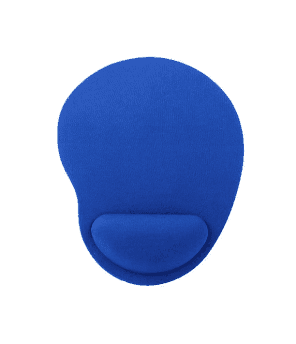 Mouse Pad with Gel Wrist Support - Blue