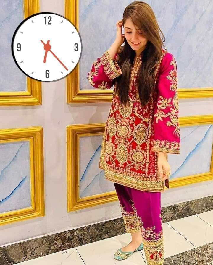 Pink Embroidery Unstitched Dress For Women - (RAC_051)