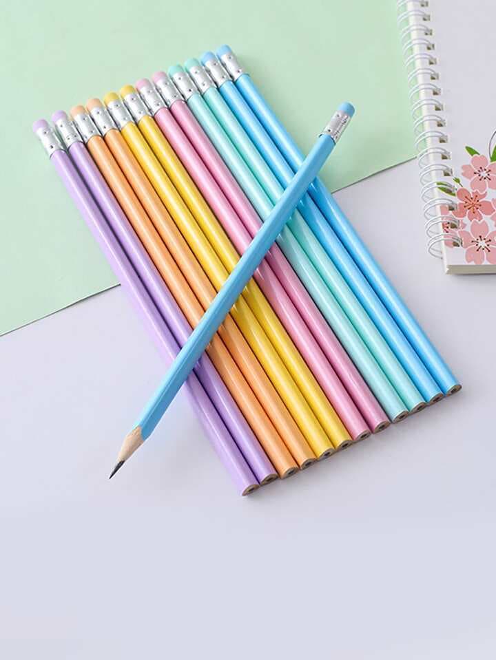 Macaron Wood Sketching & Drawing Pencil With Eraser - Pack of 100 PCS
