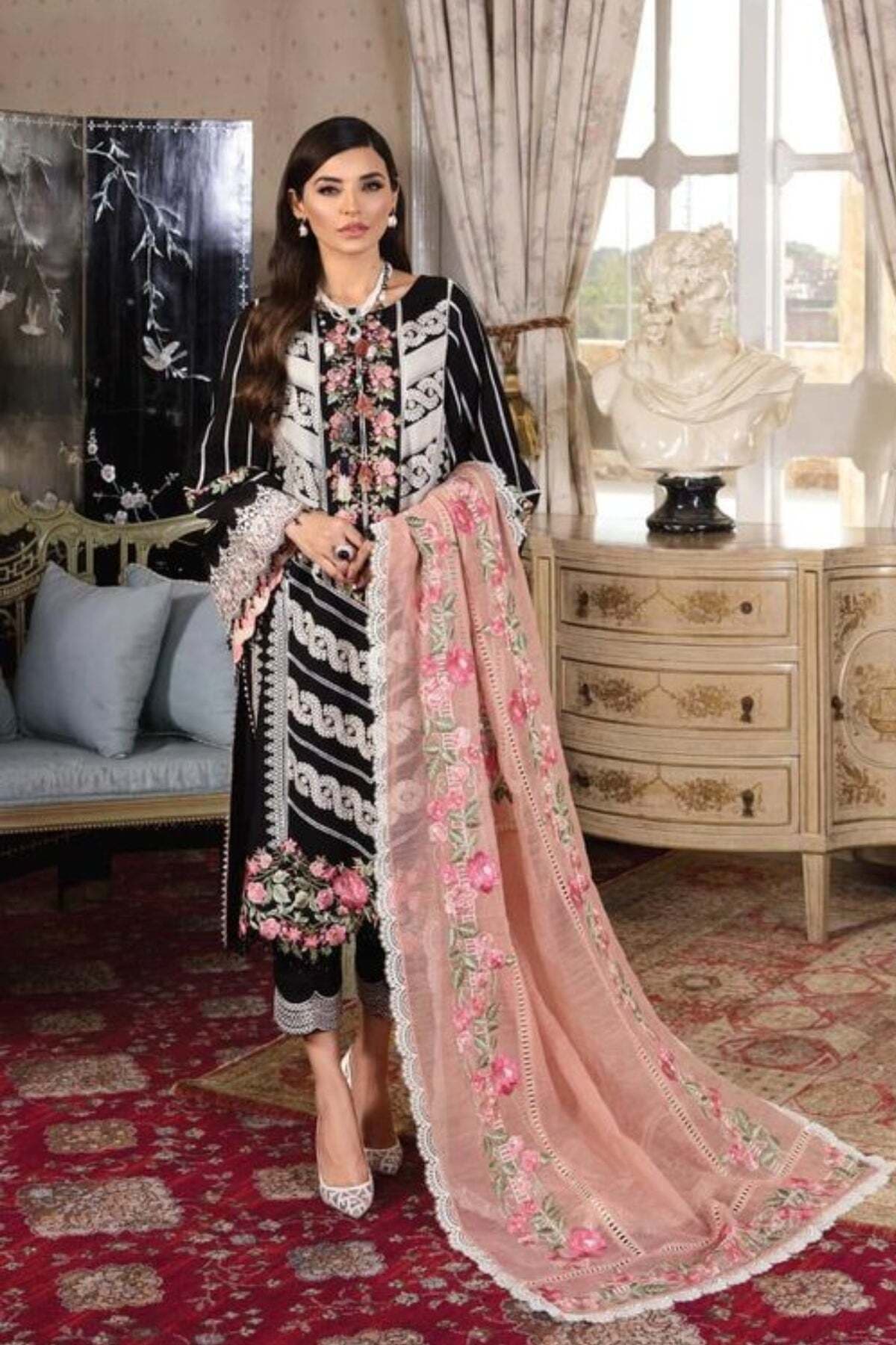 Embroidery Unstitched Dress For Women - (RAC_067)