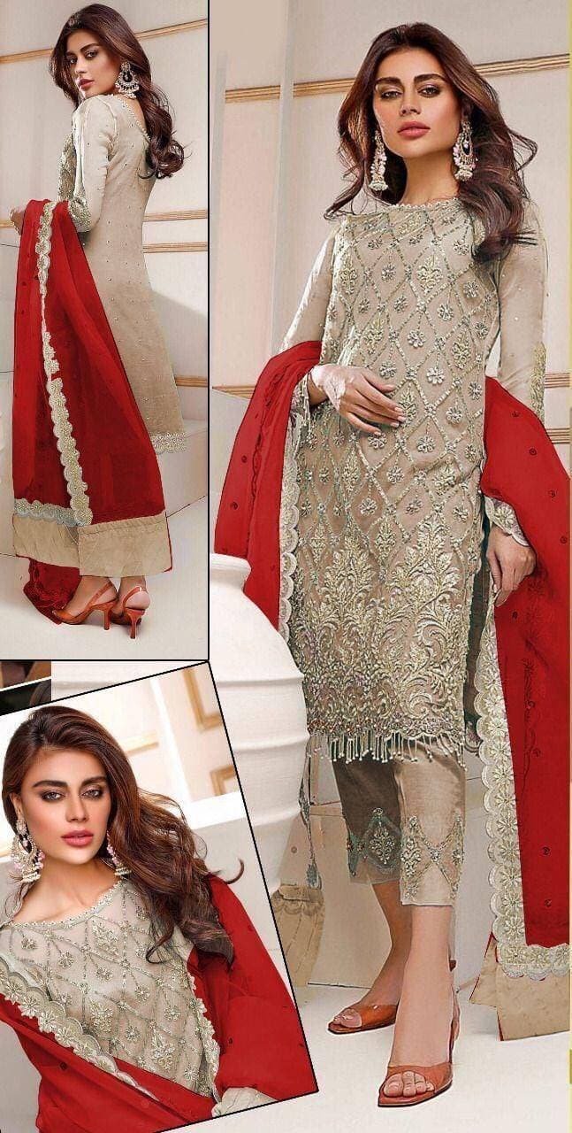 Embroidery Unstitched Dress For Women - (RAC_037)