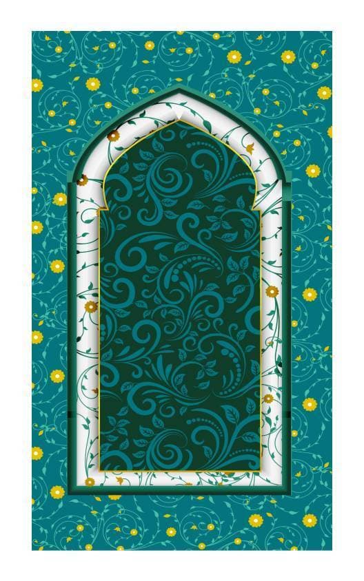 Green Blooms Travel Prayer Mat