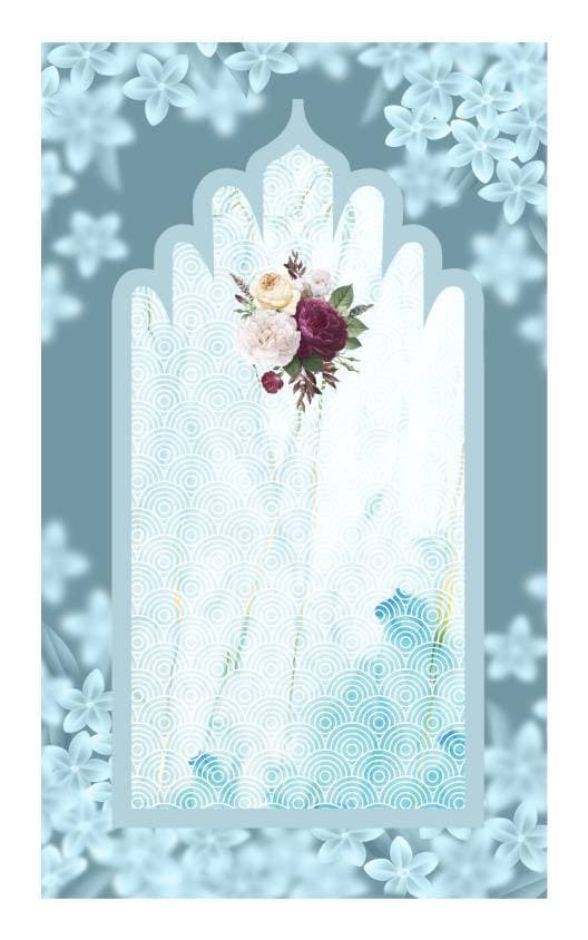 Snowy Floral Travel Prayer Mat