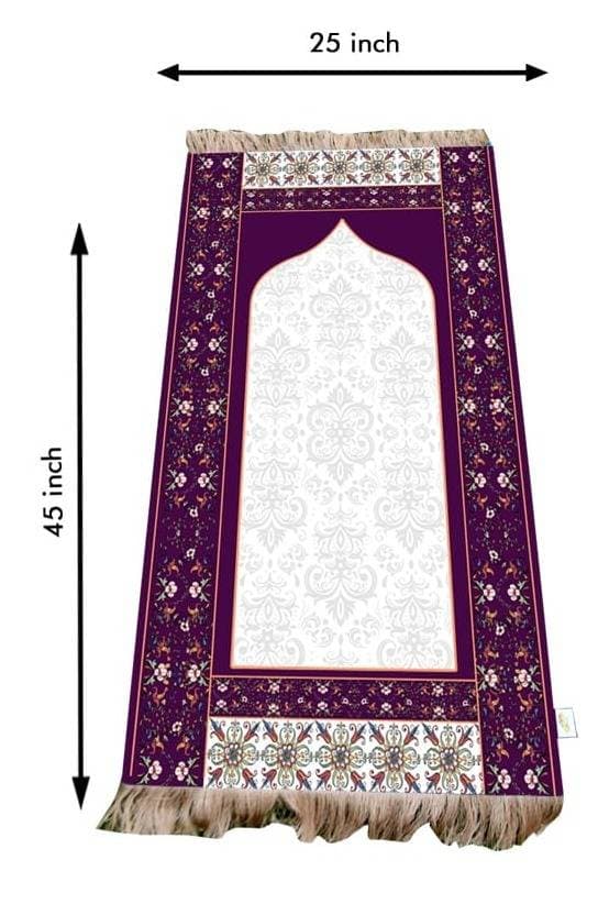 Purple Turkish Soft Foaming Prayer Mat