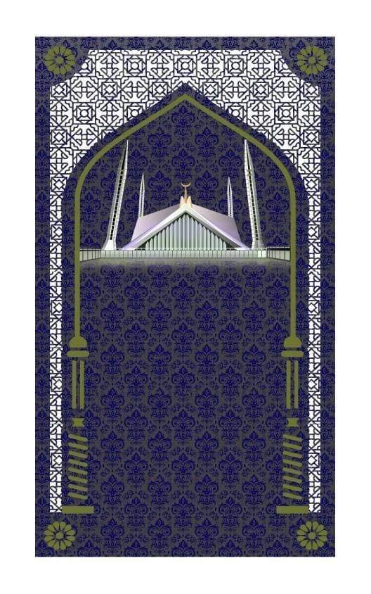 Faisal Mosque Floral Travel Prayer Mat