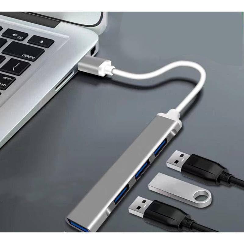 Aluminium Shell Portable 4 Ports USB 3.0 HUB Adapter