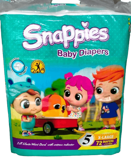Snappies Baby Diapers Size Extra Large ( 11-17 kg ) 72 Pieces