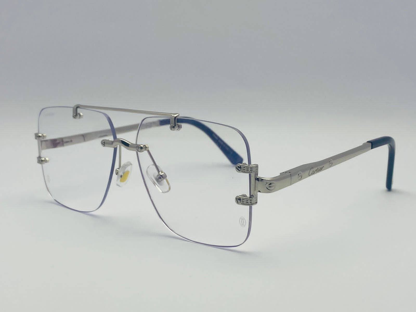 Cartier Metal Frame Square Shape Eyeglass Frame For Men