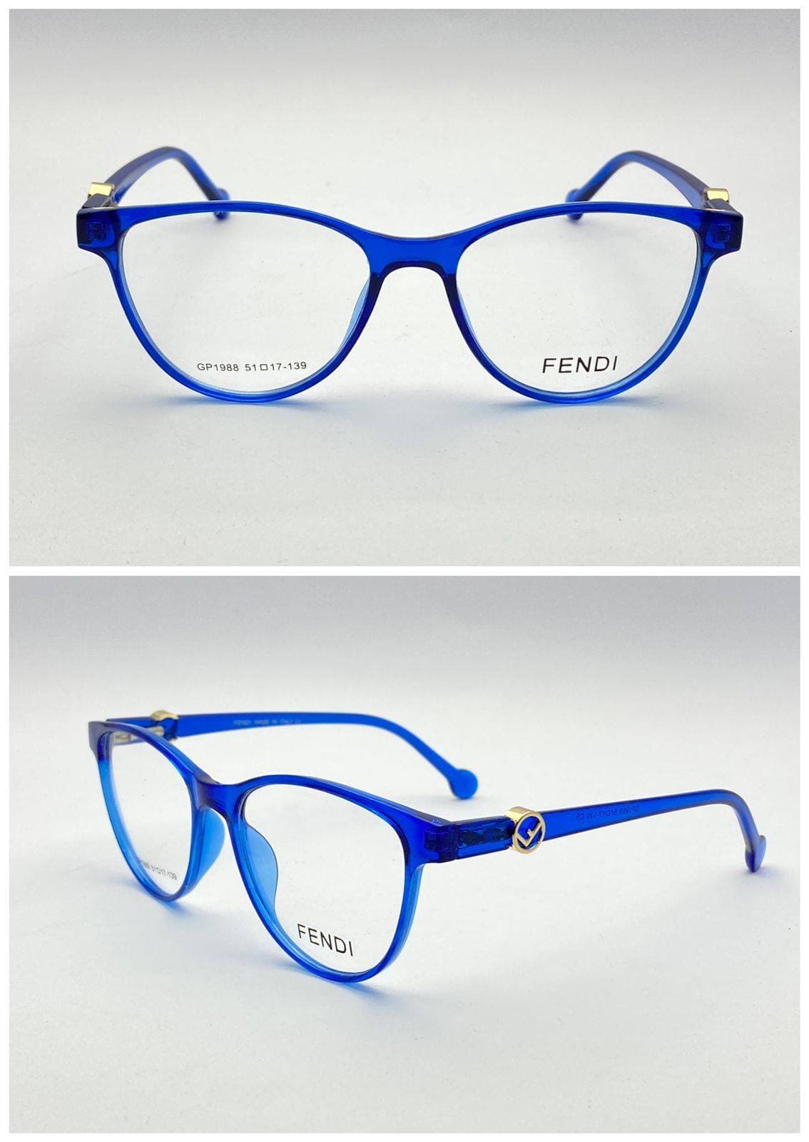 Fendi Plastic Frame Cat Eye Shape Eye Glasses Frame For Women