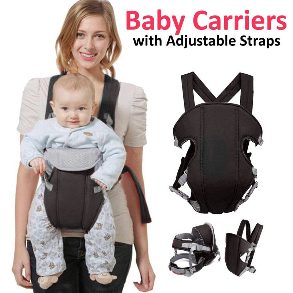 Baby Carriers With Adjustable Straps - Black