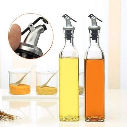 Vinegar Pourer Dispenser Glass Bottle Kitchen Cooking 300Ml