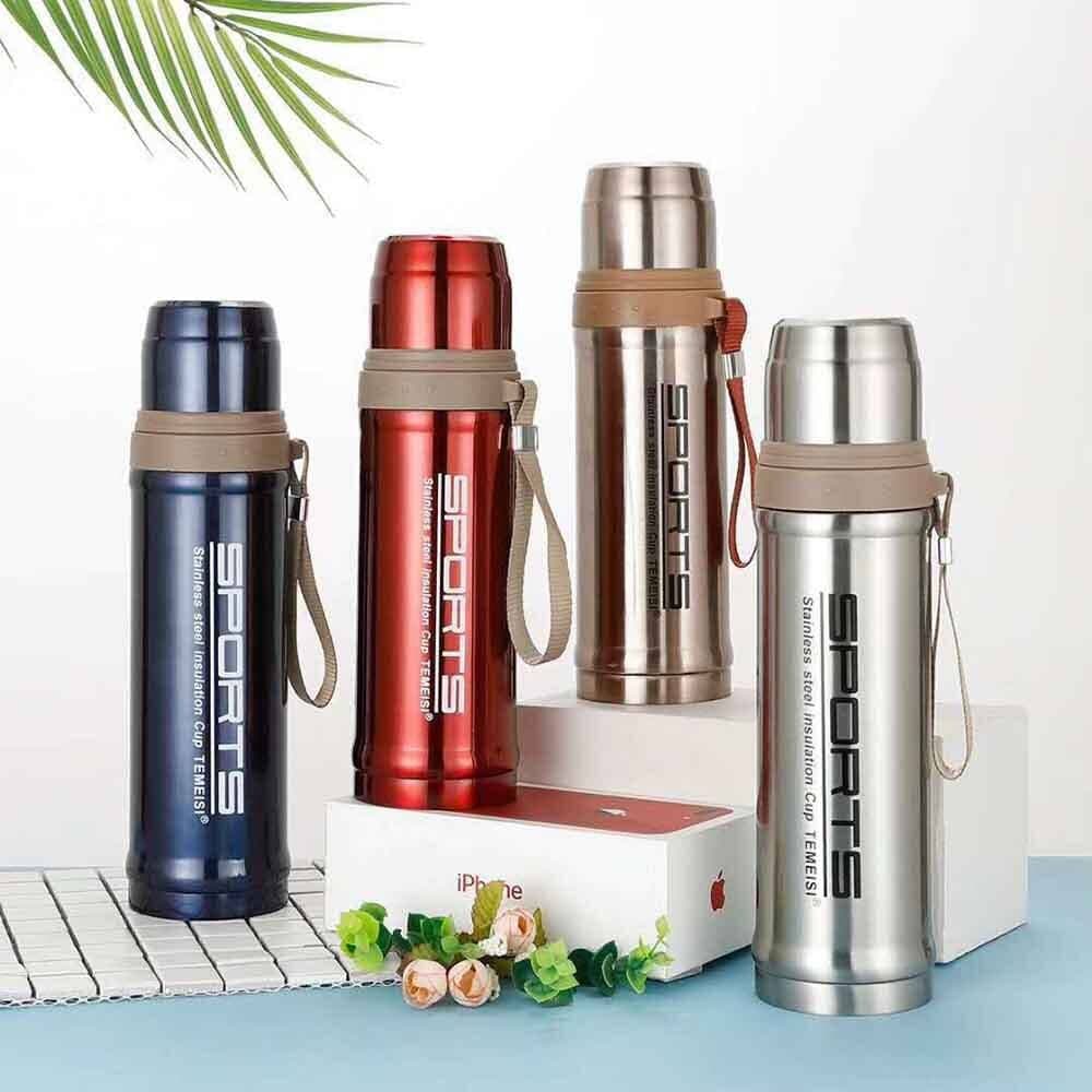Hot N Cool Sports Vacuum Flask Stainless Steel Water Bottle (750Ml)