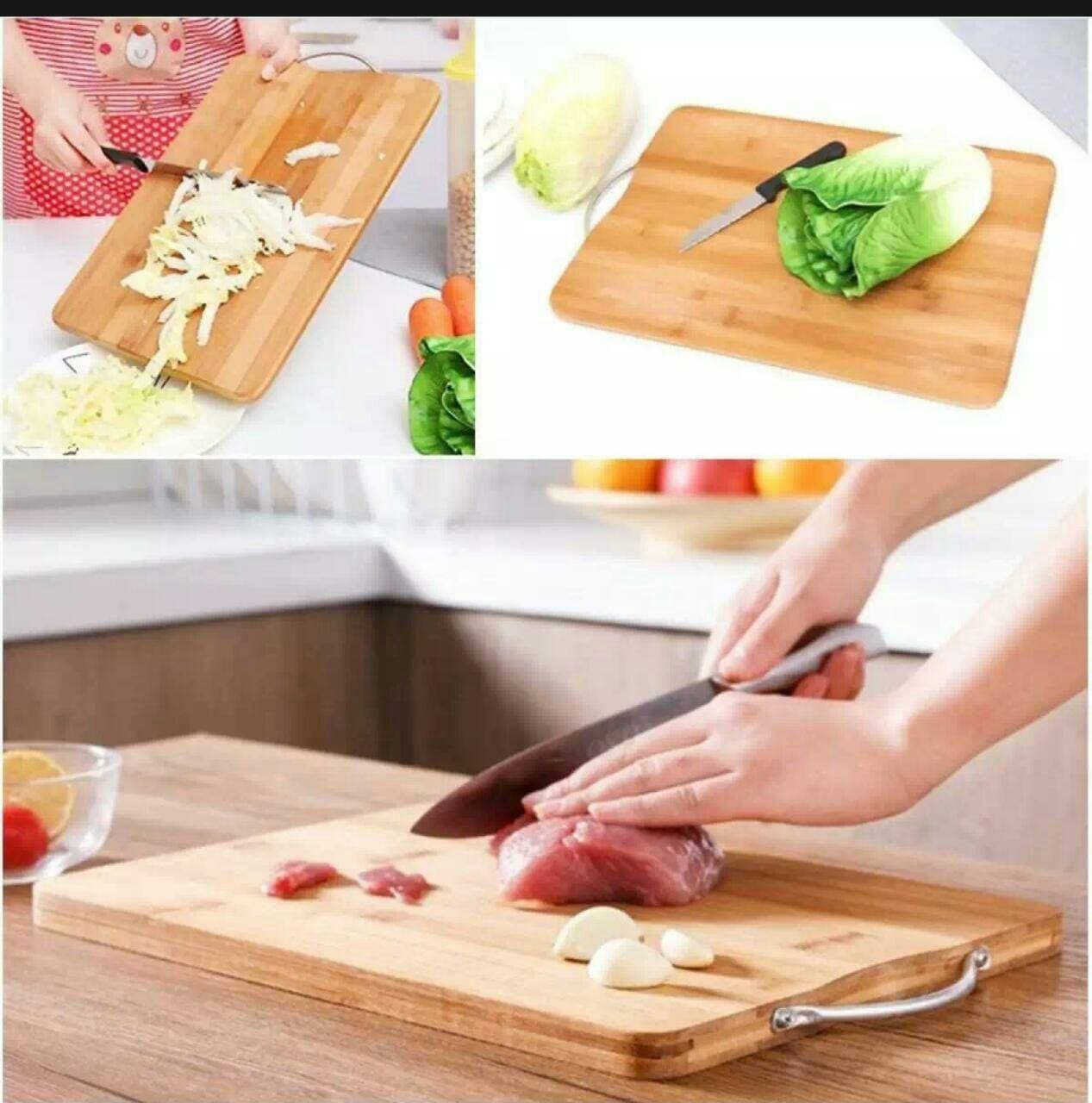 Thick Food Grade Bamboo Cutting Board With Handle