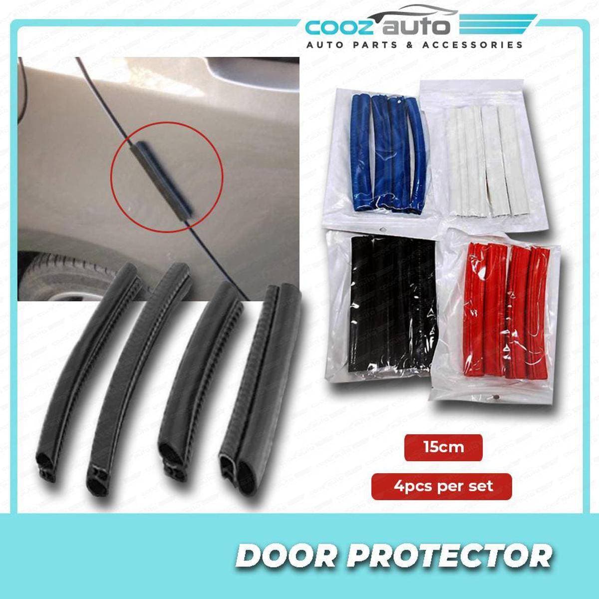 Car Rubber Door Guards - 4 PCS