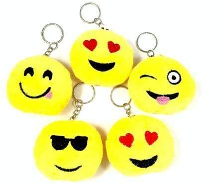 Pack Of 6 - Smile Key Chains Smiley Key Ring For Bike