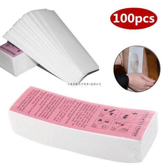 Non-Fiber Beauty Hair Removal Depilatory Paper - Pack of 100 PCS