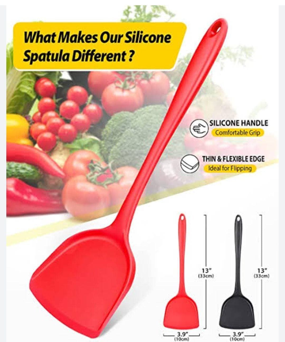 Silicone Spatula Heat Resistant Long Spatula