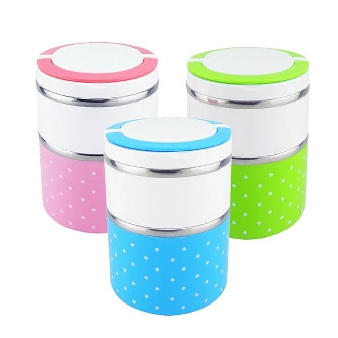 2 Layer Lunch Box Stainless Steel Tiffin Hot Box