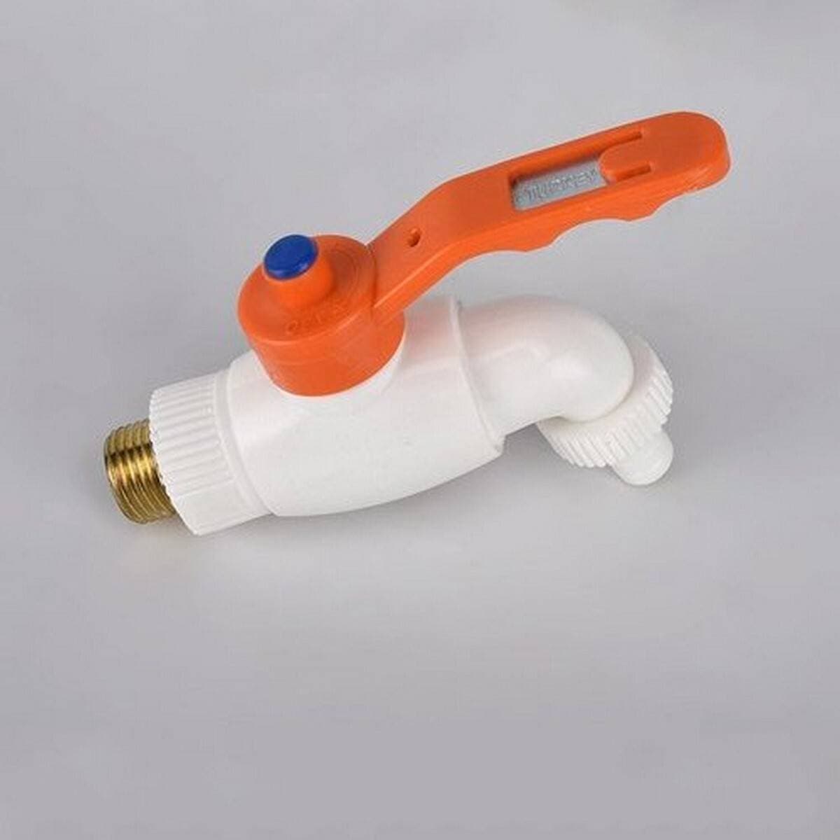 Plastic Water Tap Orange Handle 1/2 Inch Thread/Plastic Tooti