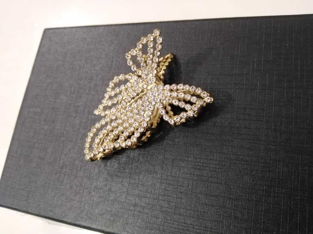 Flower Style Golden Metal Hair Catcher - 1 Piece