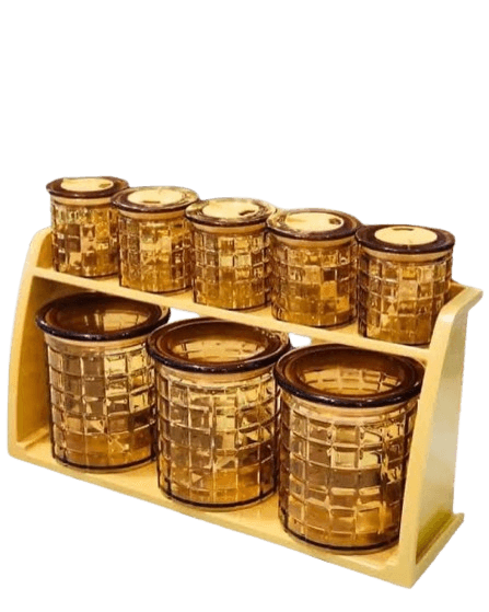 Spice Air Tight Multipurpose Food Spices Souce Storage Jars - 9Pcsorganizer Box