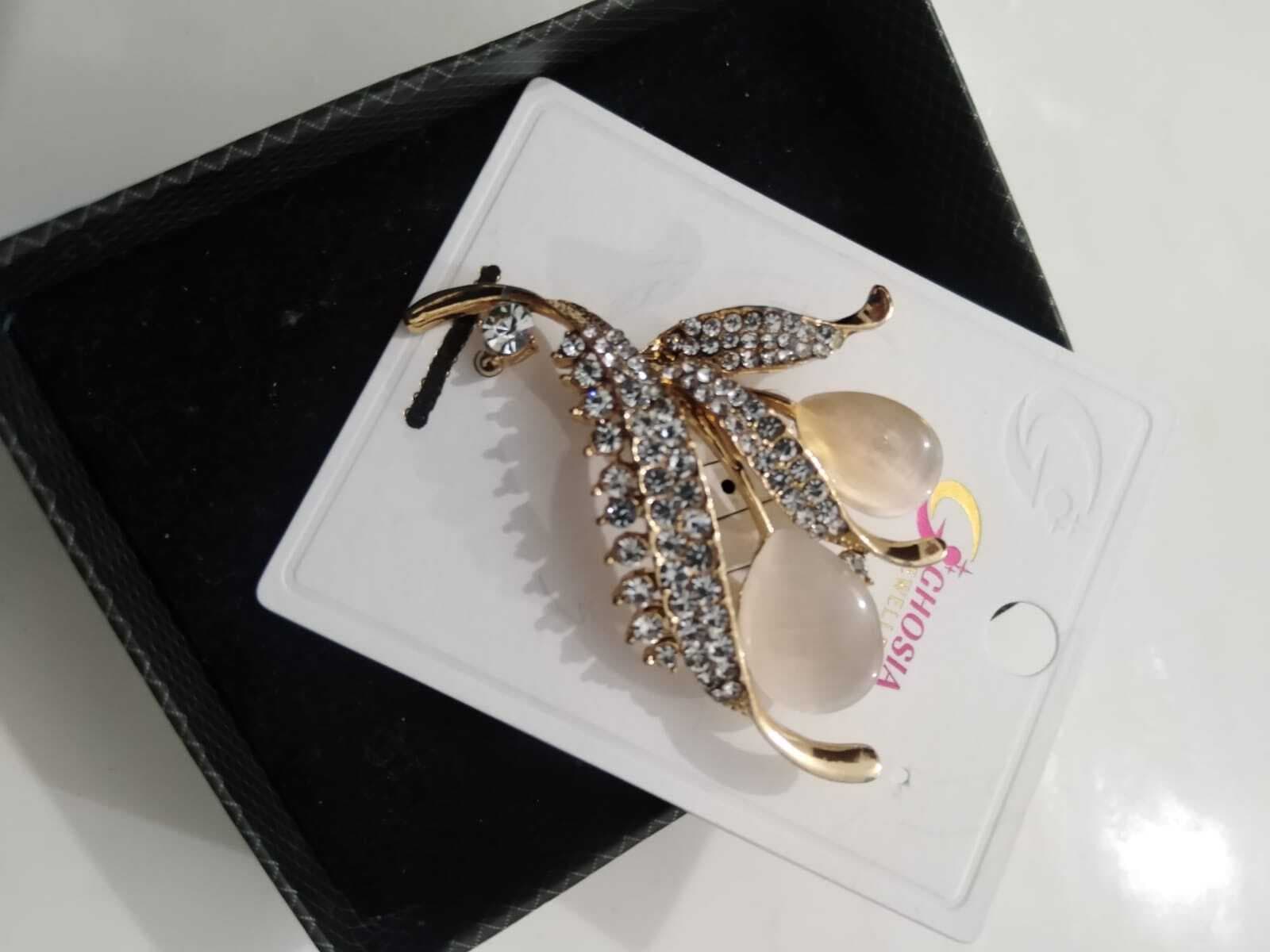 Fancy Metal Brooch Pin For Hijab or Dupatta