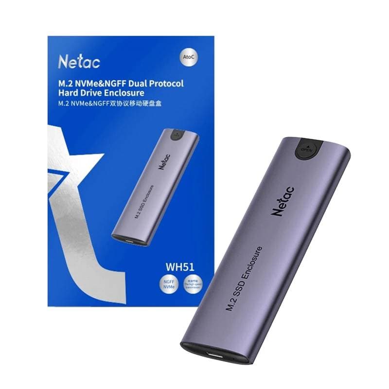 Wh51 M.2 Nvme & Ngff Dual Protocol Hard Drive Enclosure