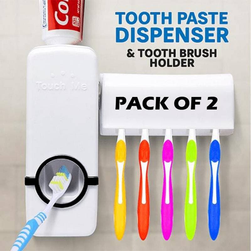 Pack Of 2 Fashion Automatic Toothpaste Dispenser