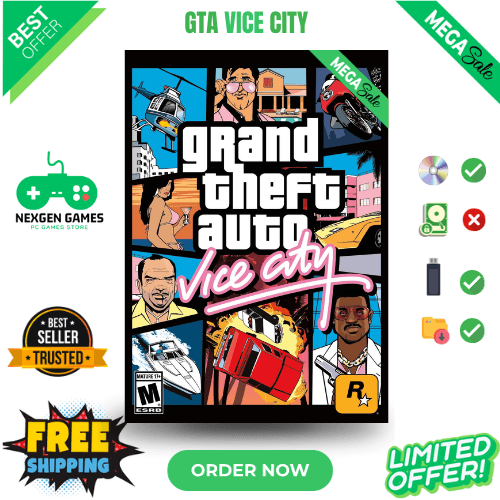 GTA Vice City Game For PC & Leptops in  USB PC Games