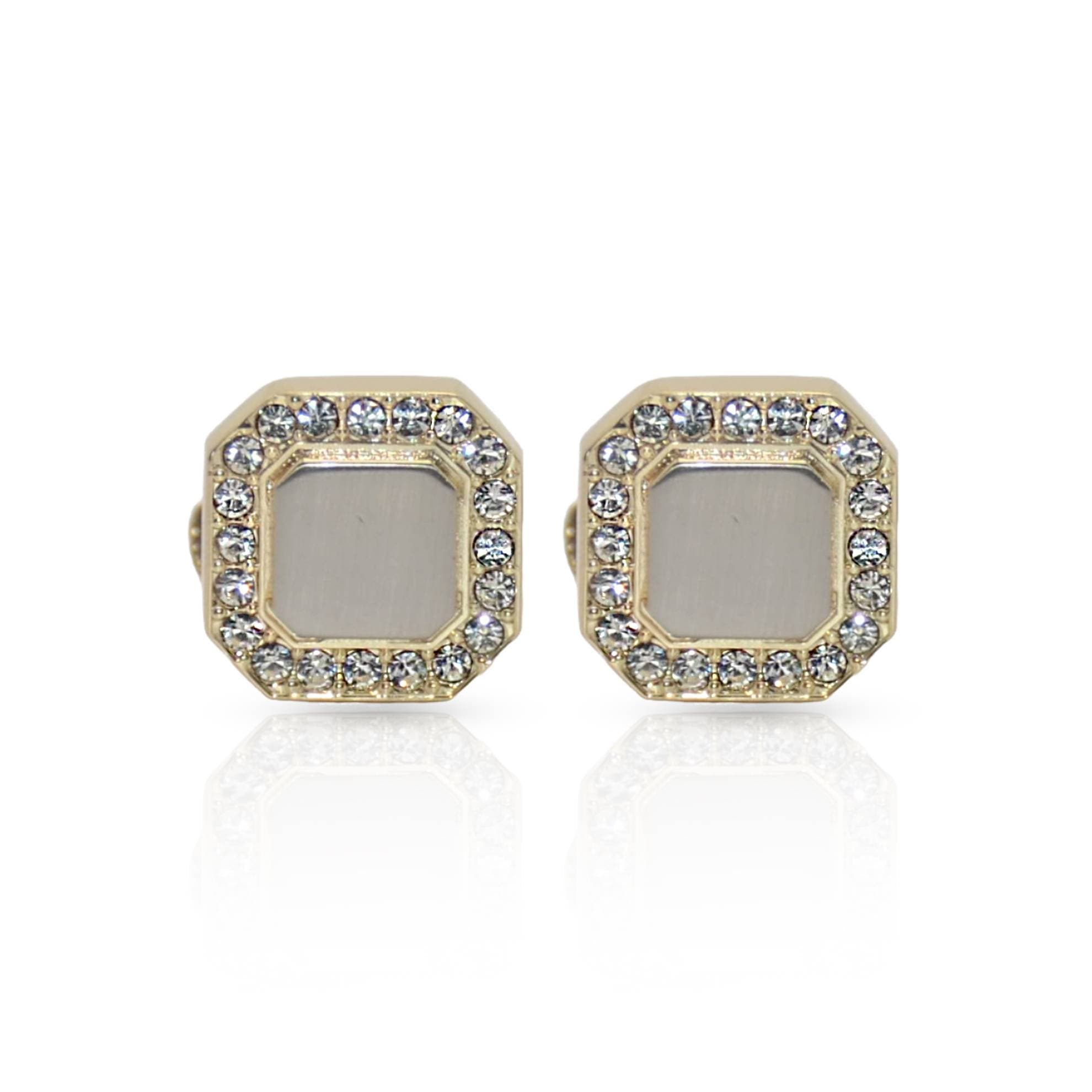 Cufflers Classic Octagon Shape Crystal Cufflinks - Model 0016