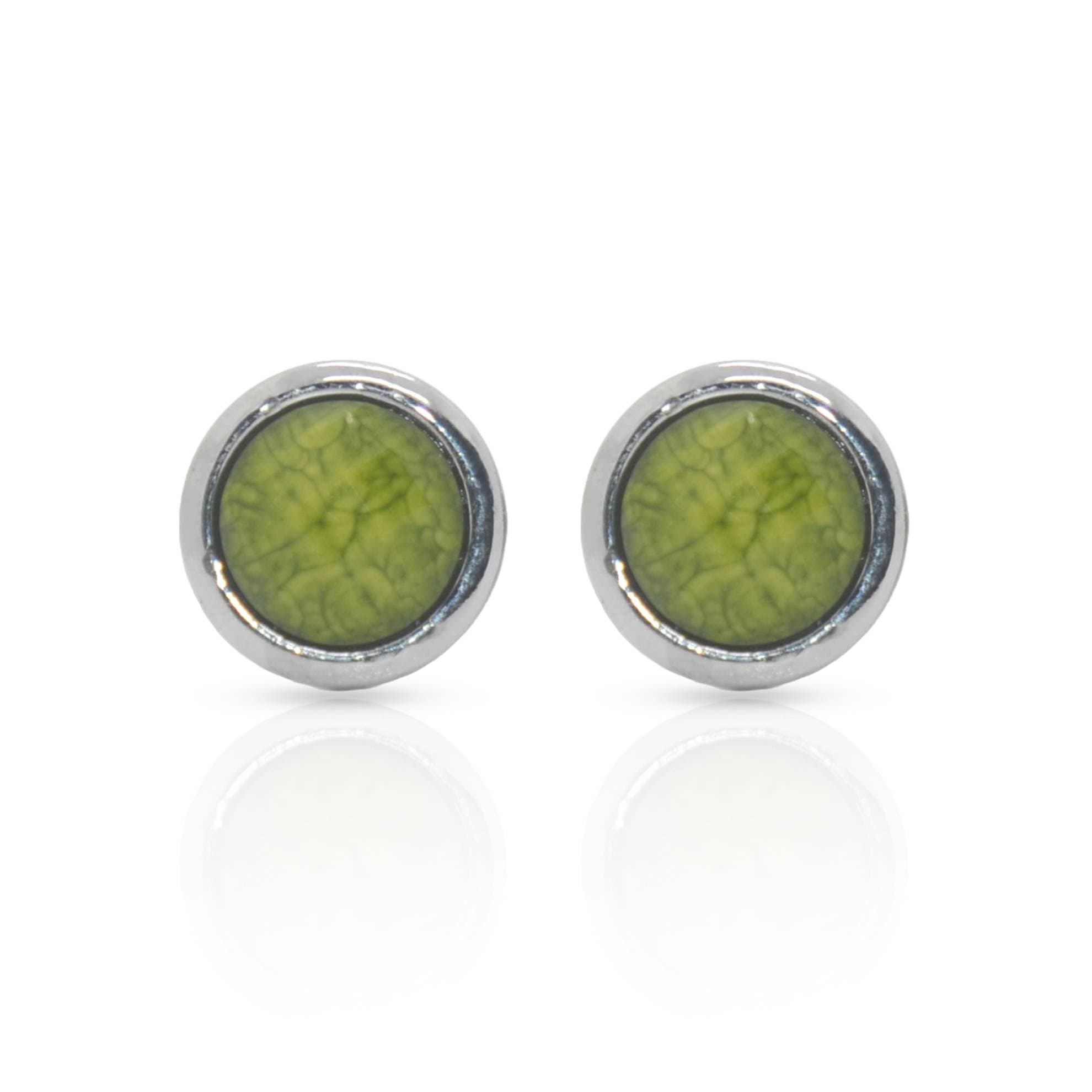 Cufflers Classic Green Round Cufflinks Cu-0018 With Free Gift Box