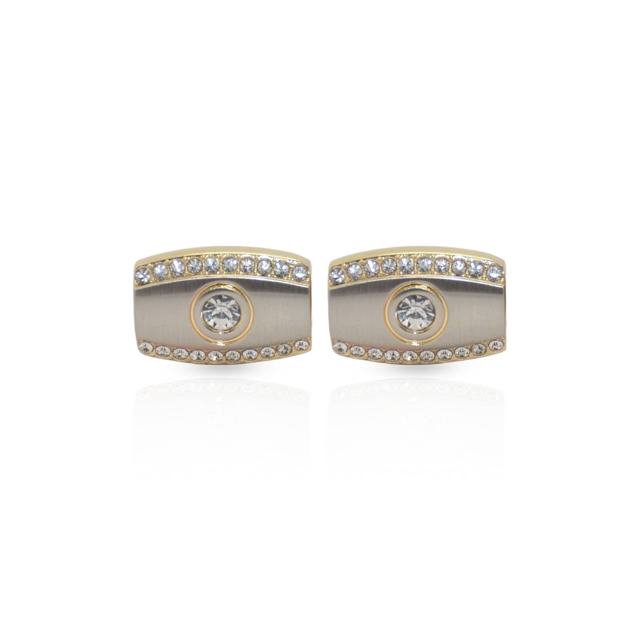 Cufflers Classic Gold Cylinder Cufflinks Model 0017 with Free Gift Box