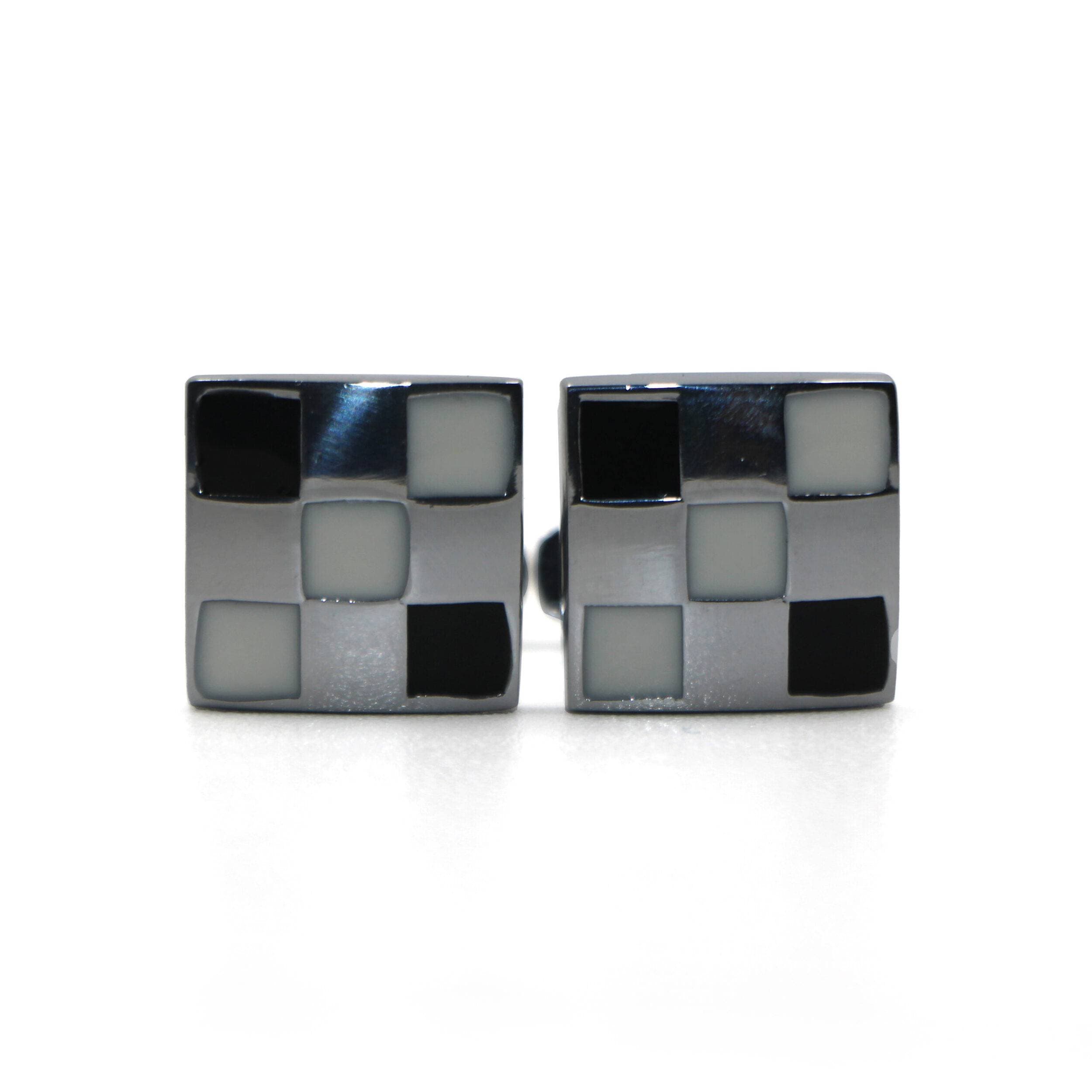 Cufflers Vintage Square Black Cufflinks Cu-1013 With Free Gift Box
