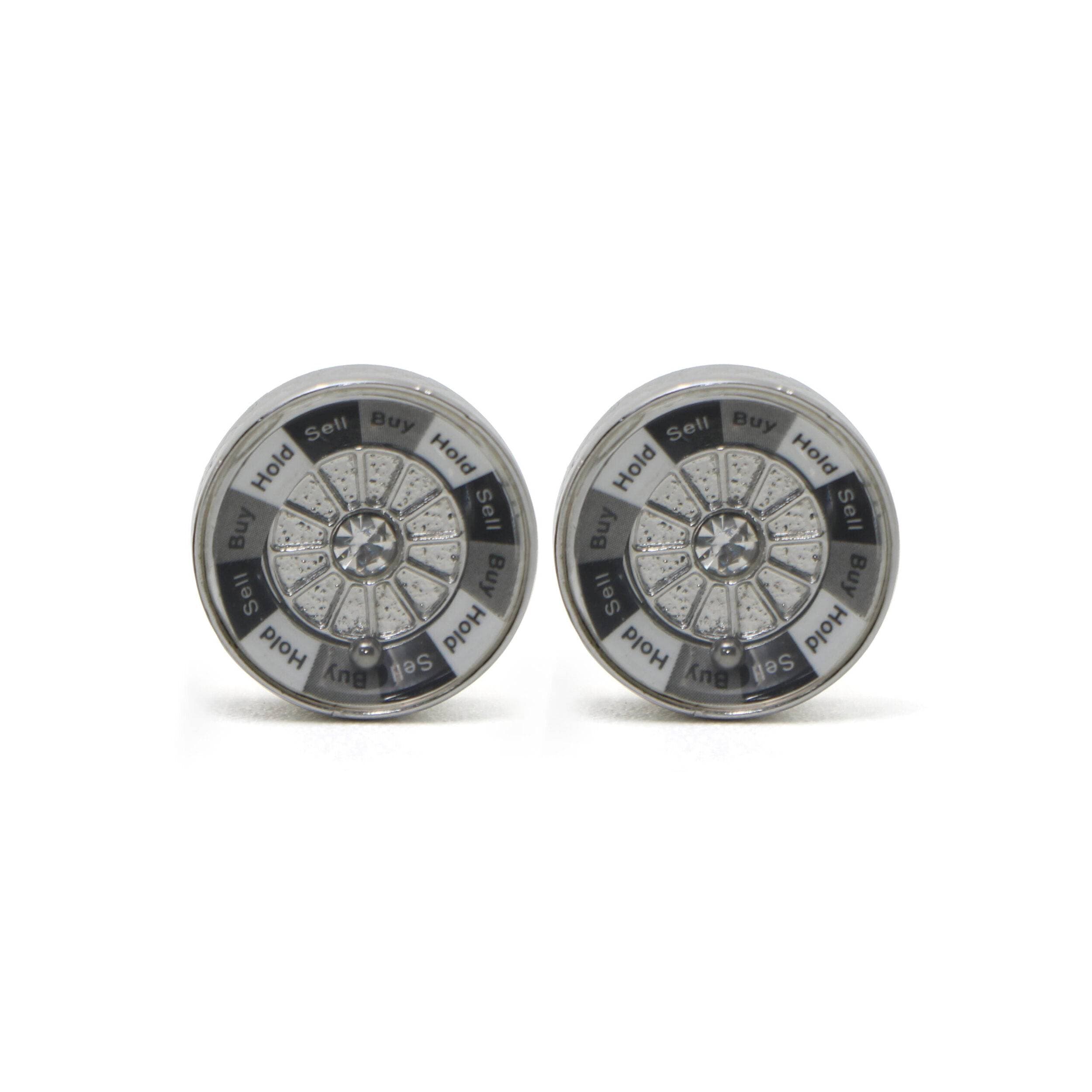 Cufflers Novelty Silver Round Cufflinks Cu-2019 With Free Gift Box