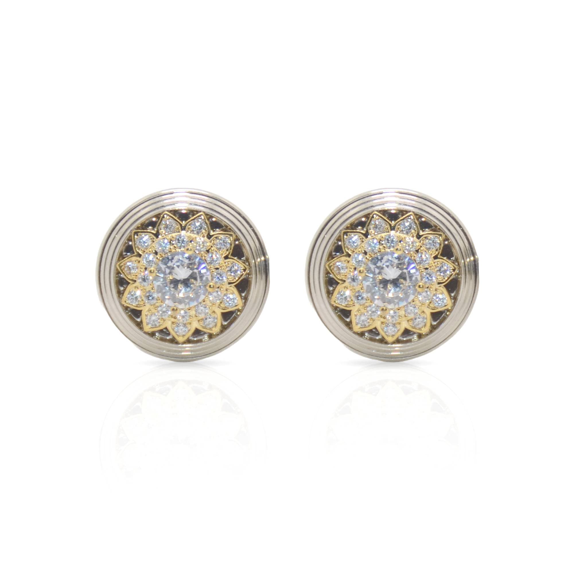 Cufflers Limited Edition Silver Round Cufflinks CU-5003
