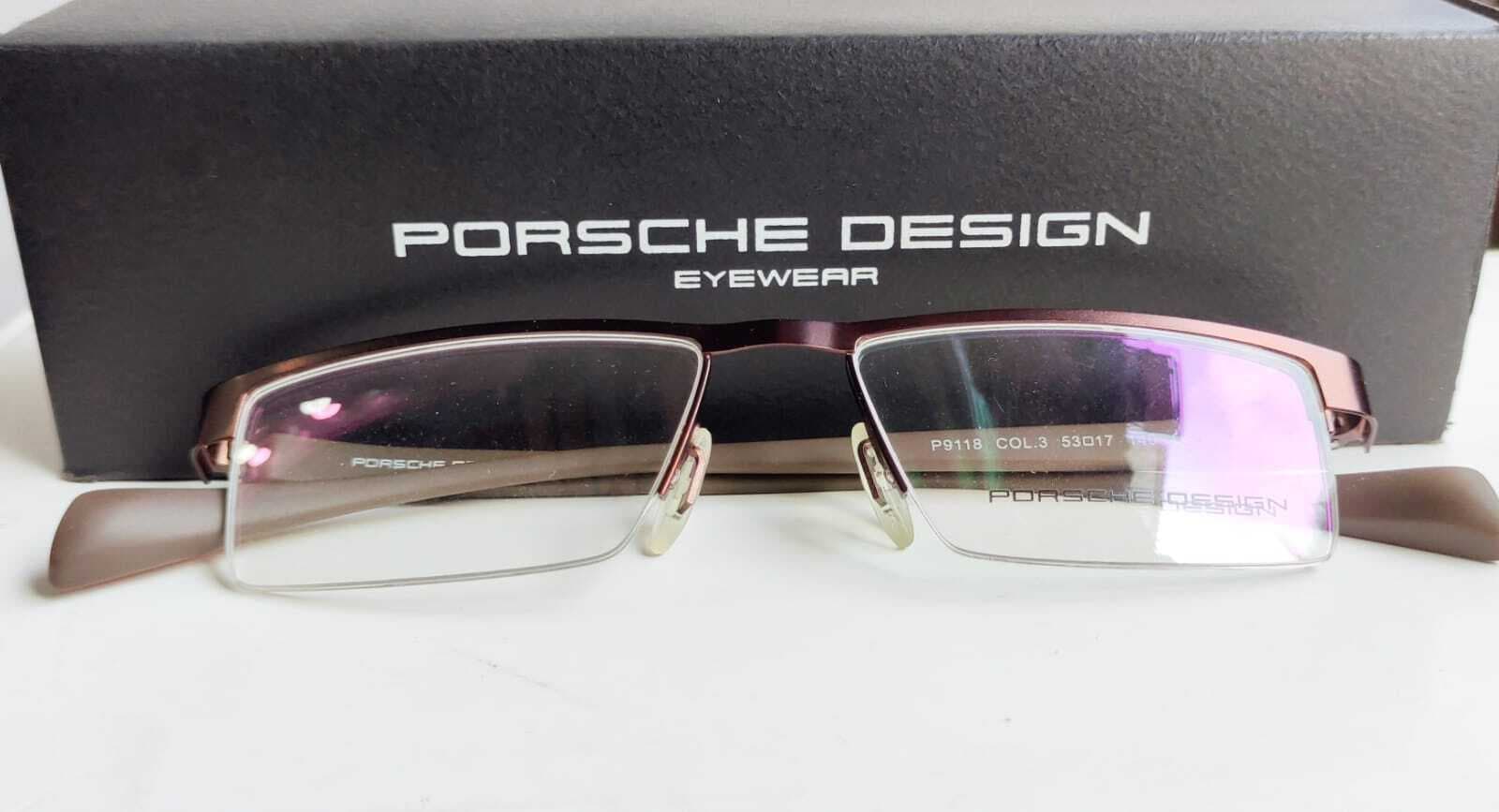 Beautiful Porsche Metal Frame Eyeglass Brown Color A+Copy