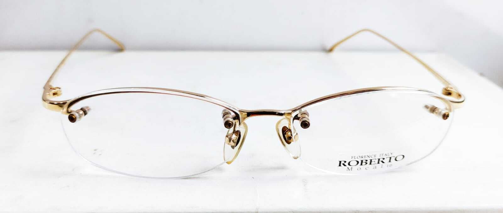 Beautiful Reberto Metal Gold Eyeglass Frame