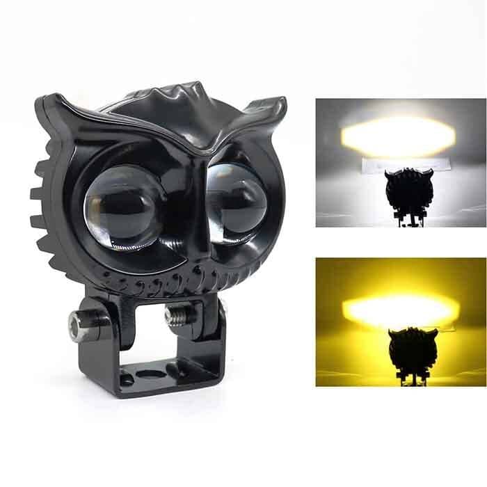Led Owl Shape Fog Light Low & High Beam For Motorcycles Cars
