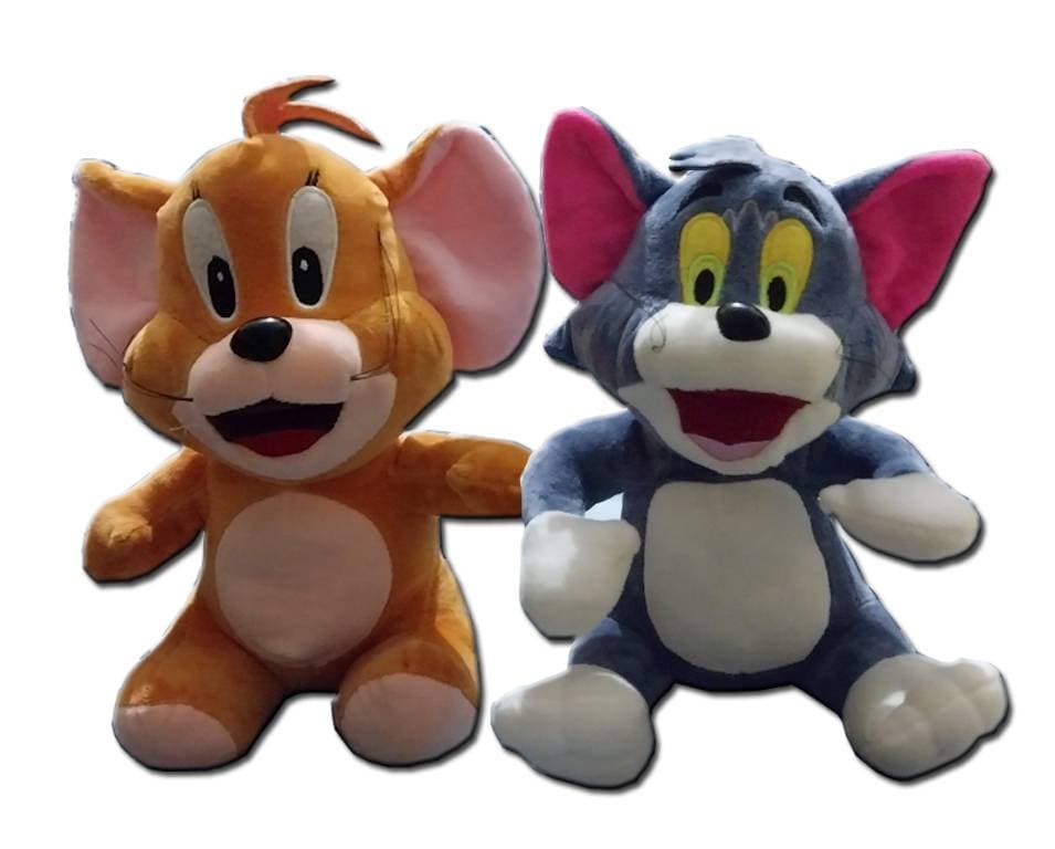 Tom And Jerry Plush Teddy Bear Stuffed Soft Toy Combo For Kids - 30Cm