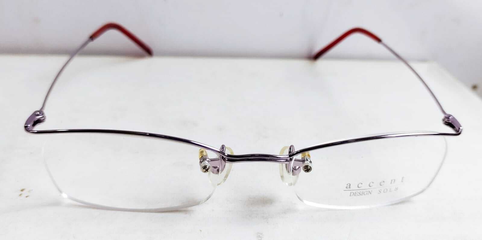 Beautiful Accent Design Metal Eyeglass Frame Square Shape