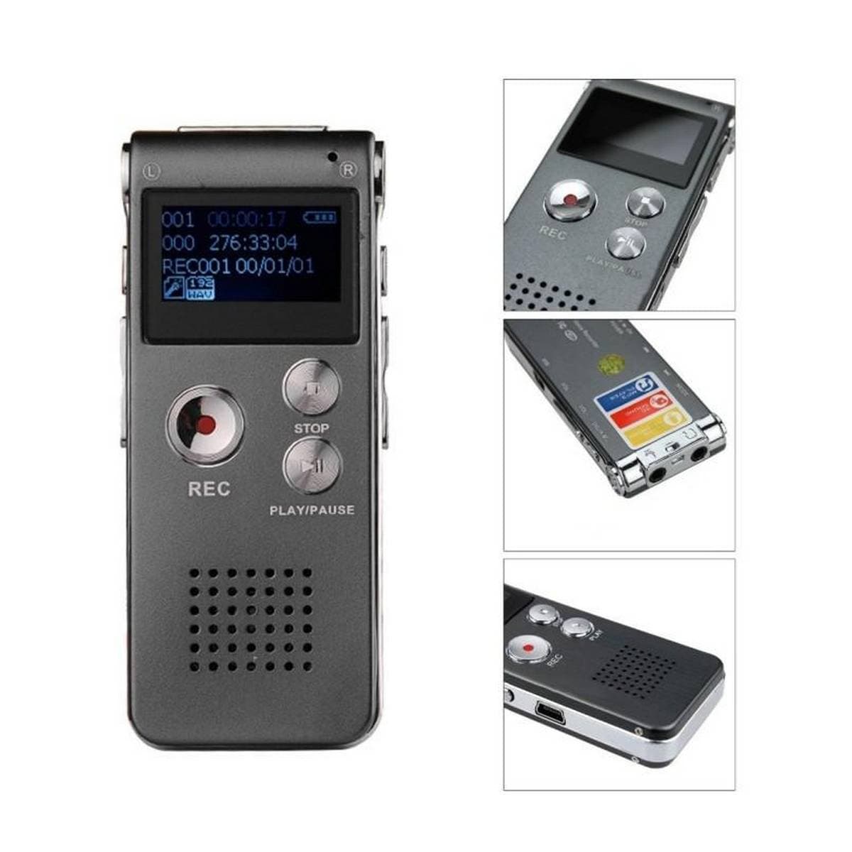 Voice Recorder 8Gb Time Display Mp3 Player
