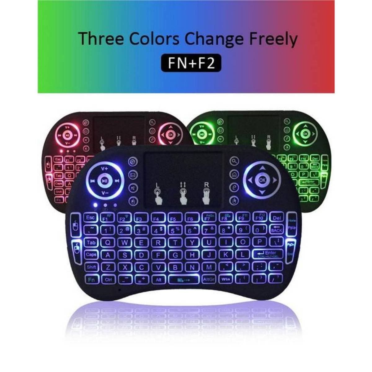 Mini Touch Pad Rf 500 Wireless Backlight Keyboard Mouse