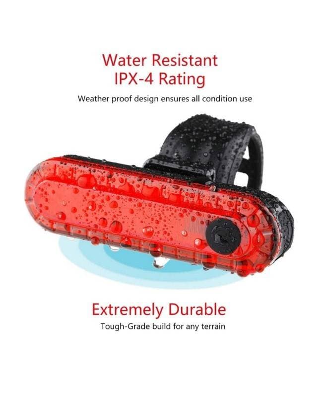 Rechargeable Waterproof Bicycle Waring Rear Tail Light