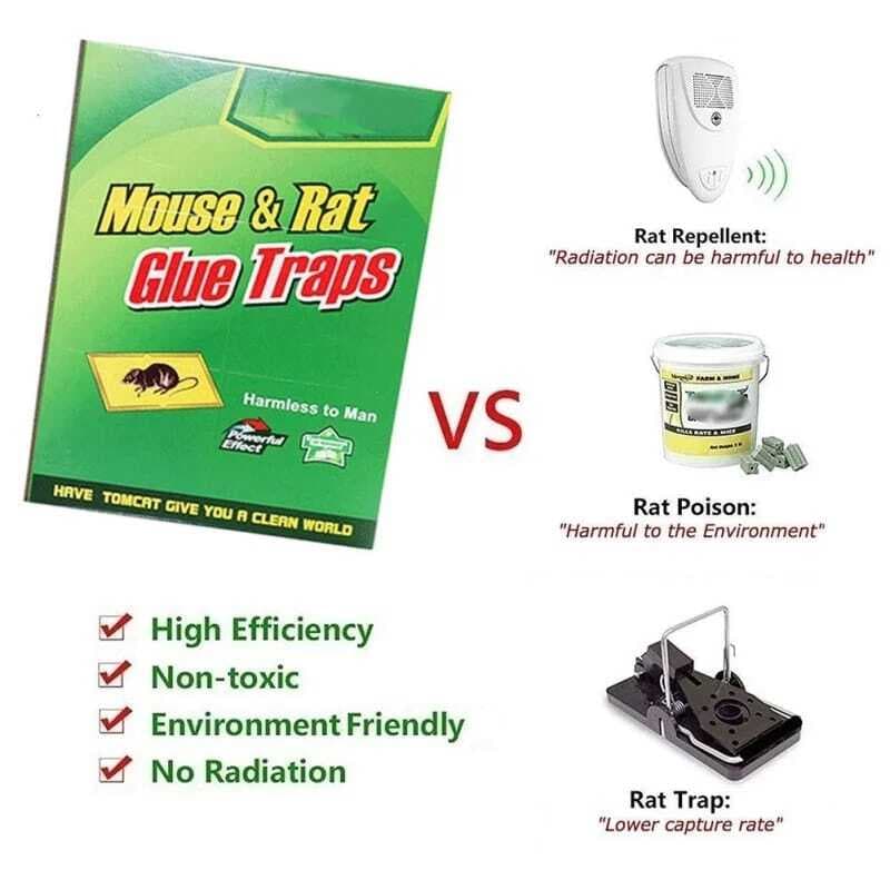 Pack Of 3 Pcs Reusable Mouse Trap Glue Sticky Boards