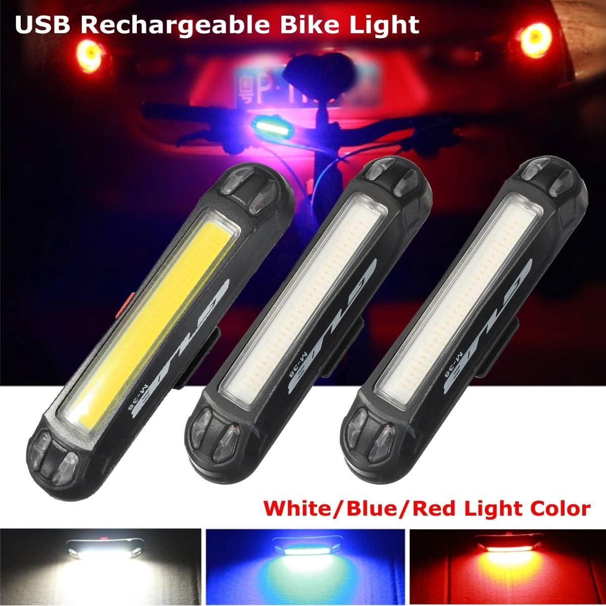 Bicycle Bike Light Led Taillight Warning Lights Usb - Red Color
