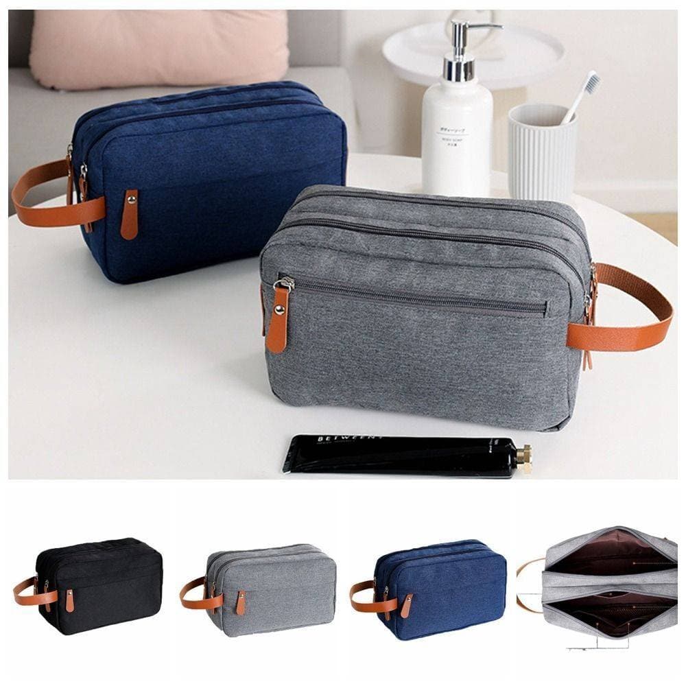 Oxford Canvas Mens Toiletry Bag Large Capacity