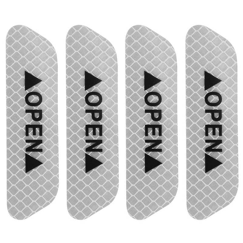 4Pcs Super Car Door Open Sticker Reflective Tape Safety Warning