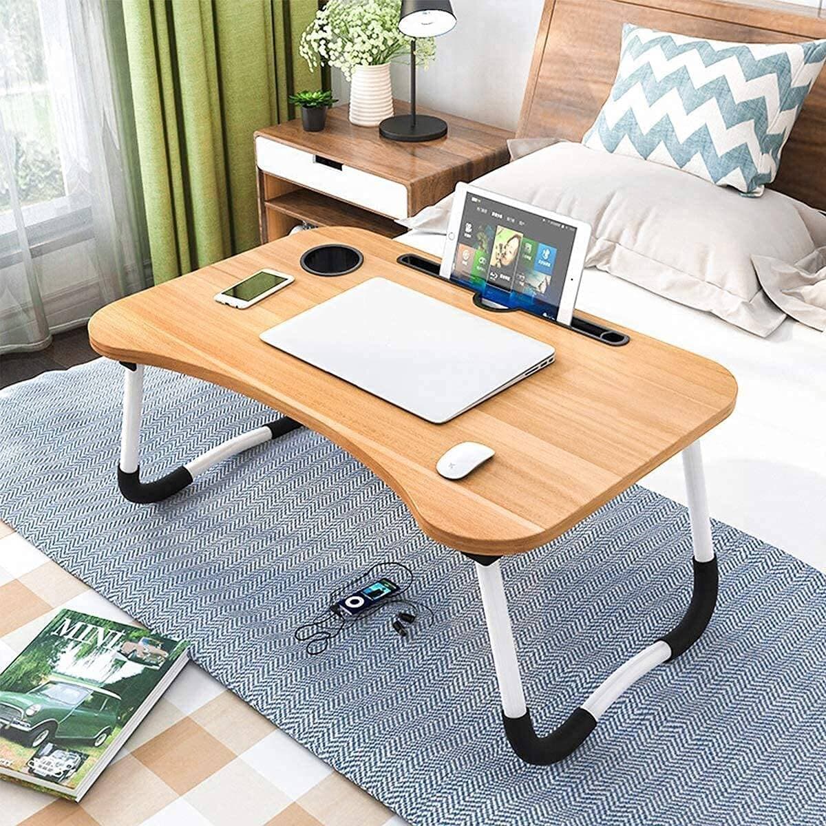 Folding Laptop Table Stand Bed Computer Desk Bed Picnic Stand