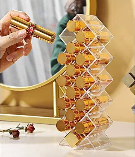16 Grid Fish Shape Acrylic Lipstick Storage Organizer