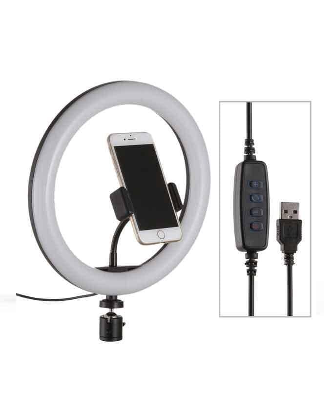 Ring Light With Mobile Holder 26Cm - Black